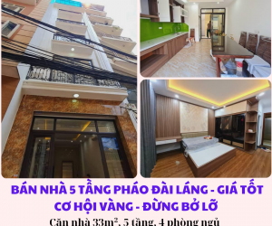 Bán Nhà Phố Pháo Đài Láng 35m2 - 6 tỷ. Vị trí đắc địa