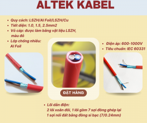 Cáp chống cháy chống nhiễu LSZH Altek Kabel