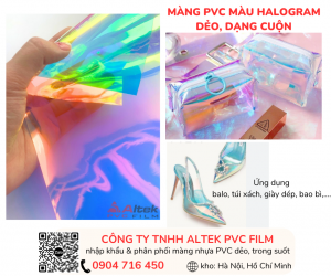 Nhựa pvc dẻo trong suốt, nhiều màu, halogram sẵn kho Hà Nội, Hồ Chí Minh...