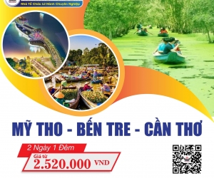 Hành trình Xuôi Về Miền Tây: Mỹ Tho – Bến Tre – Cần Thơ 