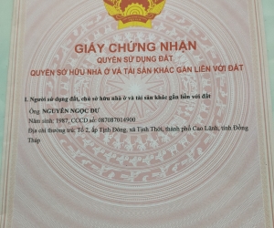 CHÍNH CHỦ CẦN BÁN LÔ ĐẤT ĐẸP TẠI CAO LÃNH - ĐỒNG THÁP