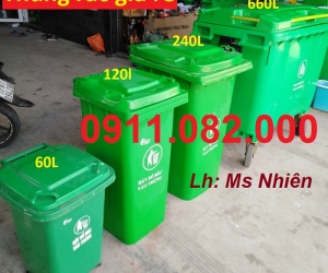  Thùng rác nhựa HDPE hàng mới về giá rẻ- thùng rác xanh