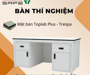 Bàn thí nghiệm sử dụng mặt bàn phenolic hãng Trespa