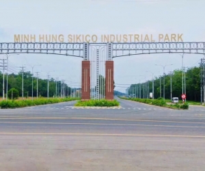 ĐẤT 7.370M CỔNG KHU CÔNG NGHIỆP MINH HƯNG SIKICO  BÌNH PHƯỚC . TIÊM