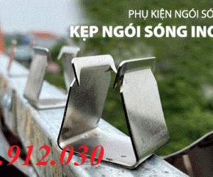 Kẹp ngói lợp tráng men inox 201 và 304