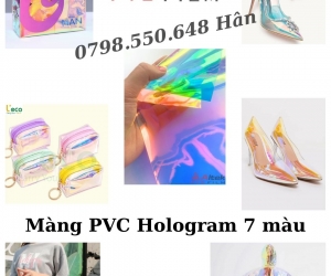 Màng nhựa PVC Hologram 7 màu giá tốt 