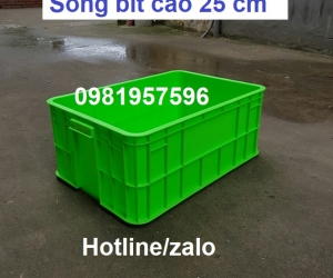 Sóng bít cao 25 cm, loại thùng nhựa có nắp, thùng nhựa loại 1 dày dặn...