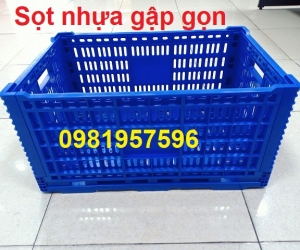 Thùng nhựa gập gọn, sọt nhựa nguyên sinh không pha tạp tại Hà Nội