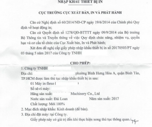 Thủ tục nhập khẩu máy in, máy photocopy