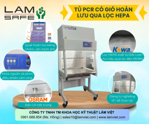 Tủ PCR có gió hoàn lưu qua lọc HEPA