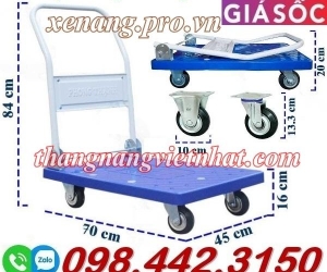 Xe đẩy hàng sàn nhựa 200kg XTB100DN