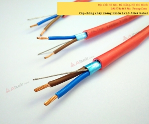 Cáp chống cháy chống nhiễu 2x1.5mm2 Cu/LSZH/Al Foil/LSZH