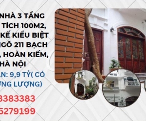 Chính chủ bán nhà 3 tầng thiết kế kiểu Biệt Thự ngõ 211 Bạch Đằng,...