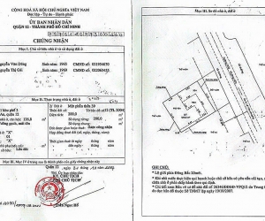 Gấp Bán Nhà (13.5X20) Mặt Tiền Trần Thị Cờ, Thới An, Quận 12 (Cách