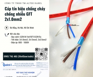 Cáp chống cháy chống nhiễu 2x1.0 Đà Nẵng, Hà Nội, HCM