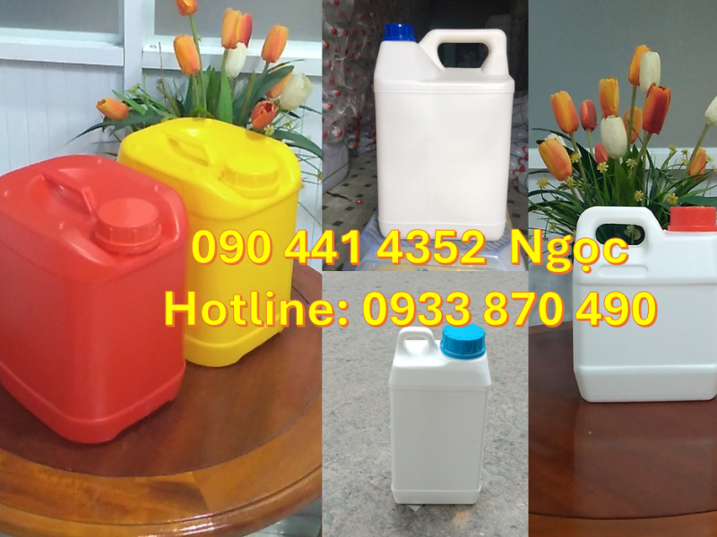 Can nhựa 0.5 lít đựng xăng, can nhựa 1 lít đựng hoá chất