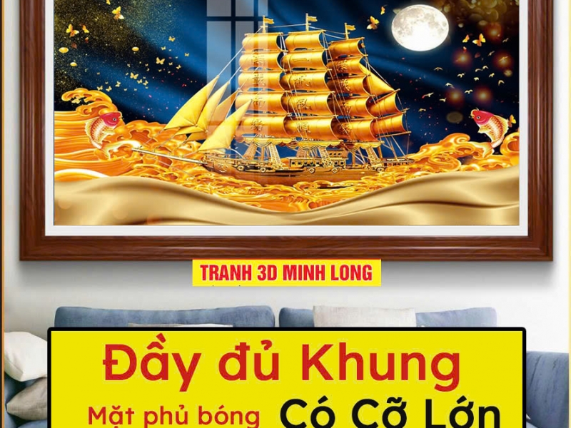 Xưởng tranh treo tường 3D khổ lớn – tranh đẹp giá bình dân