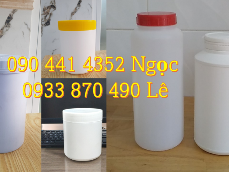 Hộp nhựa 2 ký đựng sơn, hủ nhựa 1kg đựng mực, hủ nhựa 0.5 ký HDPE 