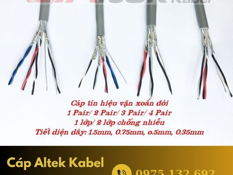 Cáp Tín Hiệu Vặn Xoắn Đôi Altek Kabel chính hãng