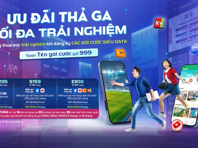 Ưu đãi khi đăng ký gói cước 5G dài kỳ của MobiFone 6E300, ..