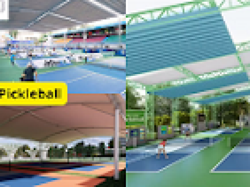 Mái Che Sân Pickleball giải pháp hoàn hảo cho sân hiện đại 2025