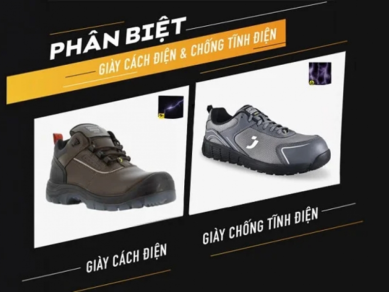 Phân biệt giày chống tĩnh điện và giày cách điện