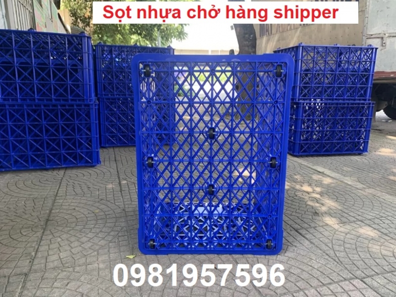 Sọt nhựa chở hàng xe máy, sọt đựng hàng shipper