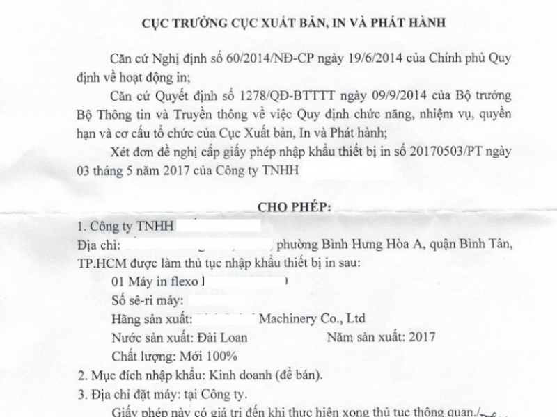 Thủ tục nhập khẩu máy in, máy photocopy