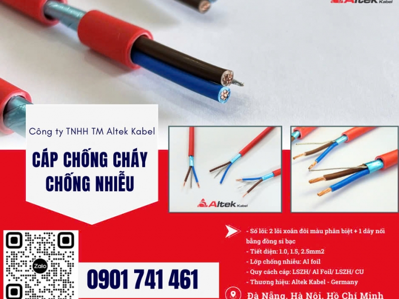 Tổng kho cáp chống cháy chống nhiễu Altek Kabel