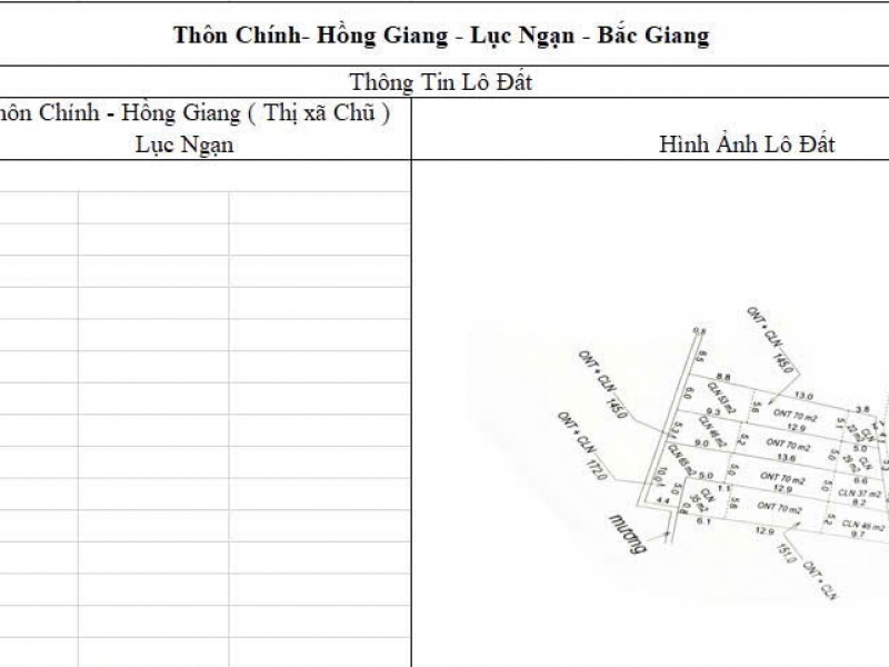 CƠ HỘI ĐẦU TƯ SINH LỜI CAO ĐẤT THUỘC THỊ XÃ CHŨ- BẮC GIANG- SỞ HỮU