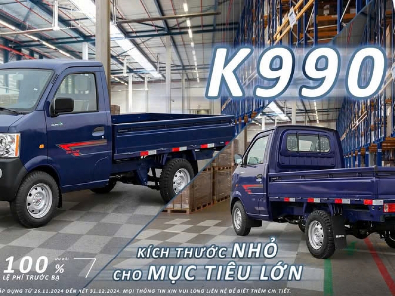 XE TẢI SRM K990 THÙNG LỬNG TRẢ GÓP 