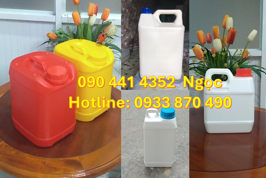 Can nhựa 0.5 lít đựng xăng, can nhựa 1 lít đựng hoá chất