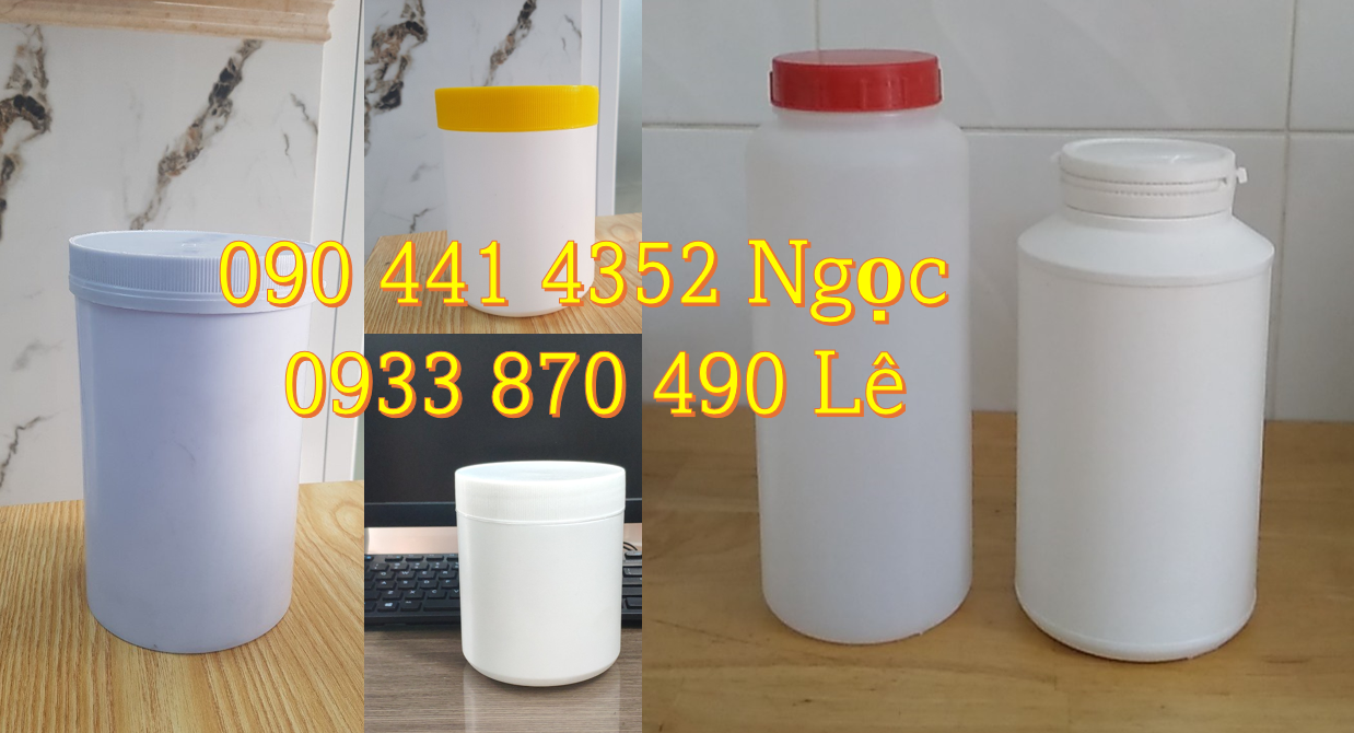 Hộp nhựa 2 ký đựng sơn, hủ nhựa 1kg đựng mực, hủ nhựa 0.5 ký HDPE 