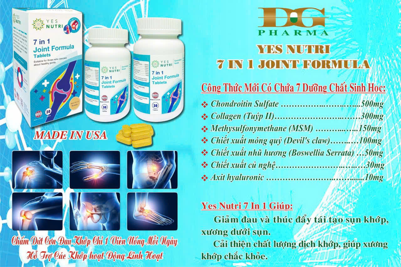 YES NUTRI 7 IN 1 LÀM TĂNG TIẾT DỊCH KHỚP- NUÔI DƯỠNG SỤN