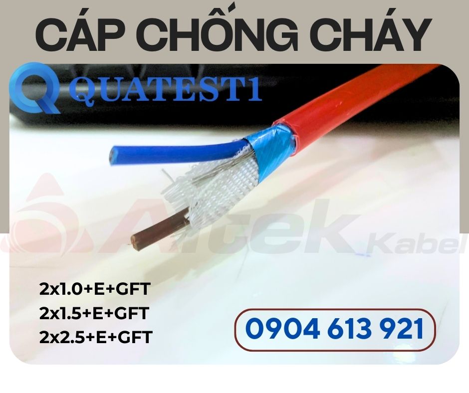 Cáp tín hiệu chống cháy chống nhiễu SCC 2x1.5mm2/ 2x2.5mm2 