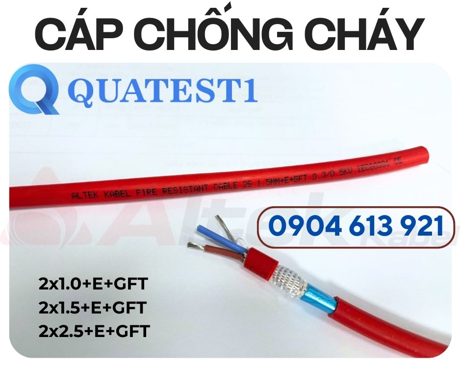 Cáp tín hiệu chống cháy chống nhiễu SCC 2x1.5mm2/ 2x2.5mm2 