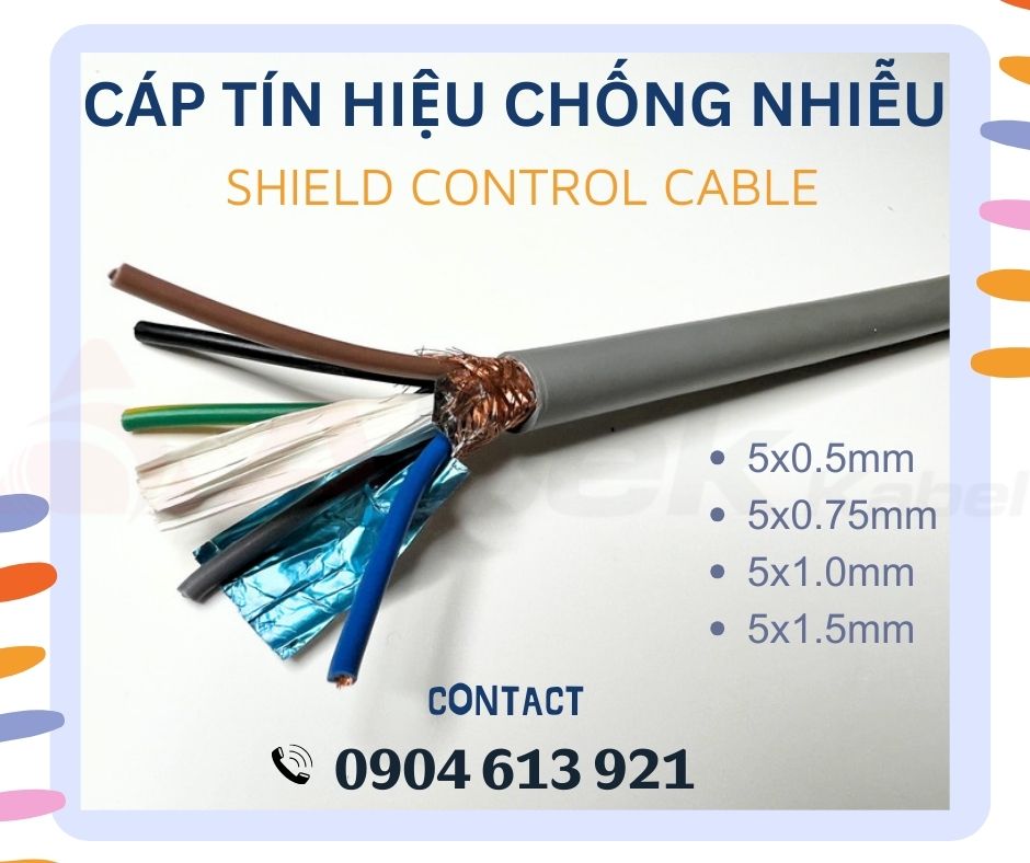 Cáp điều khiển 5x1.0mm Altek Kabel CT - 10105 