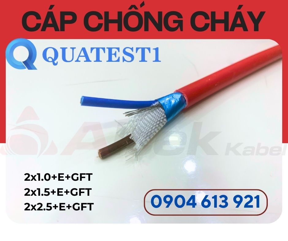 Cáp tín hiệu chống cháy chống nhiễu SCC 2x1.5mm2/ 2x2.5mm2 