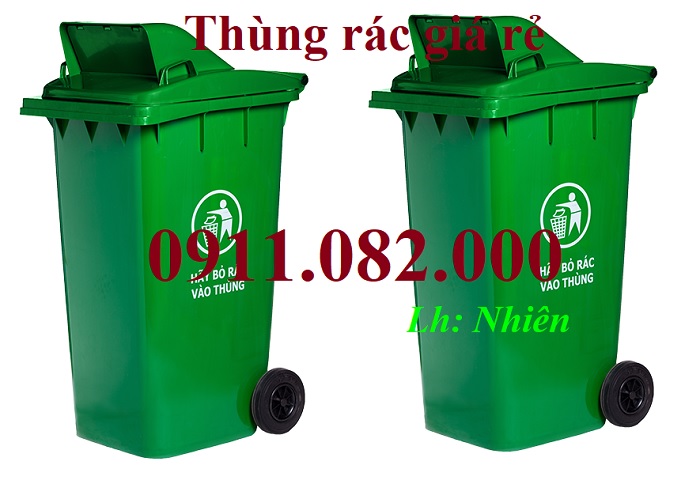  Thùng rác nhựa HDPE hàng mới về giá rẻ- thùng rác xanh