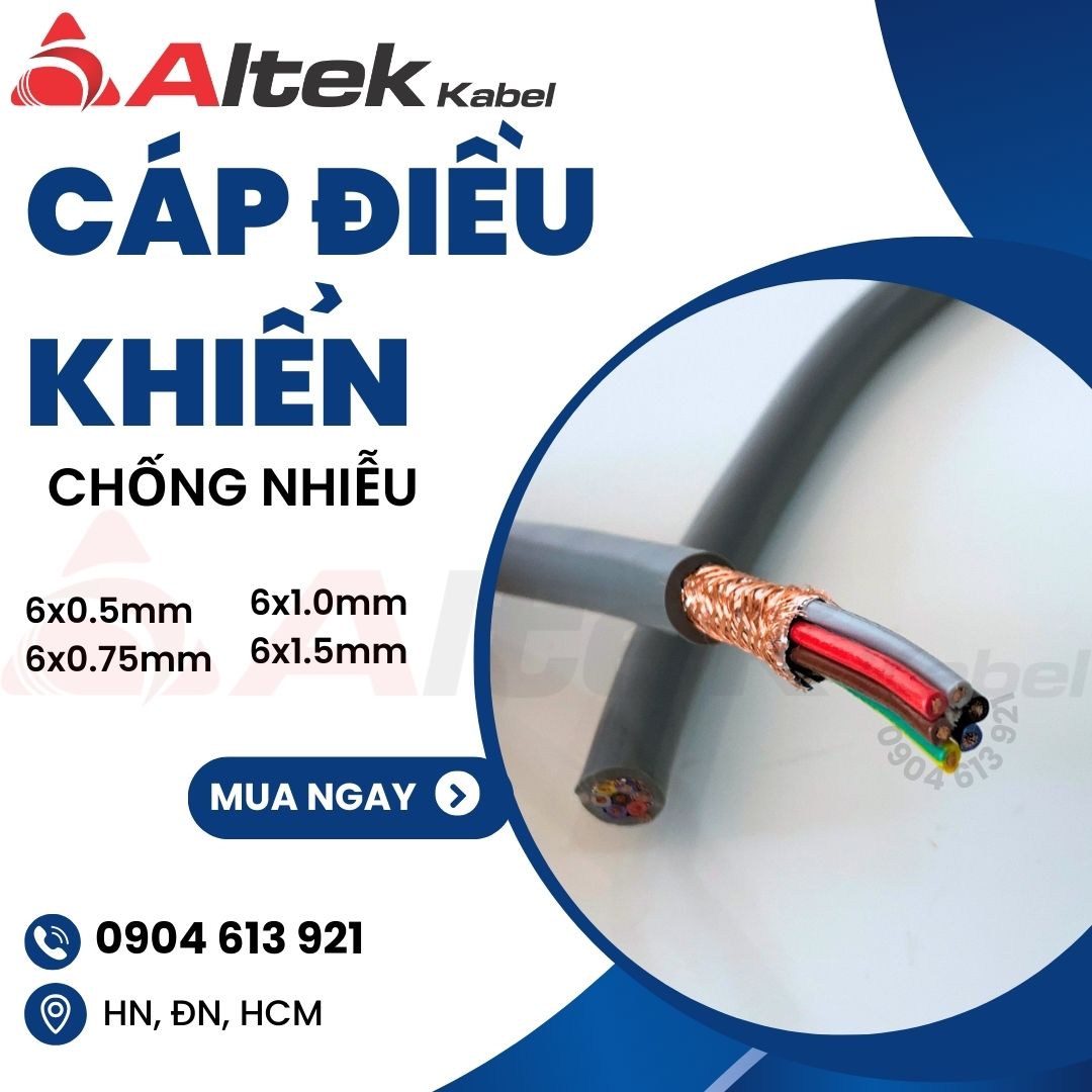 Cáp tín hiệu chống nhiễu 6x0.75mm Altek Kabel Đà Nẵng, HCM, Hà Nội 