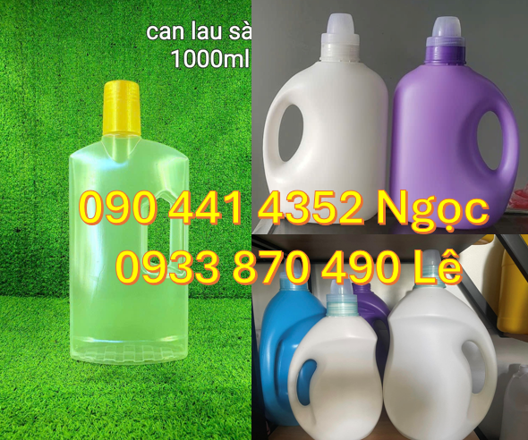 Bình nhựa 500ml đựng nước rửa tay, can nhựa 1 lít đựng nước xả