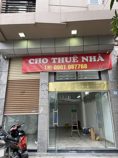 CẦN CHO THUÊ NHÀ 5 TẦNG MẶT TIỀN 5,5M, 51 PHỐ QUAN HOA, GẦN UBND