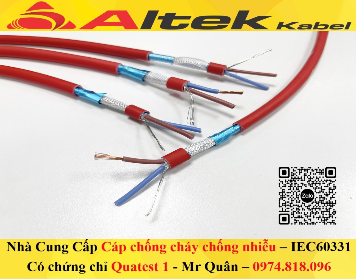 Cáp chống cháy chống nhiễu LSZH 2x1.5