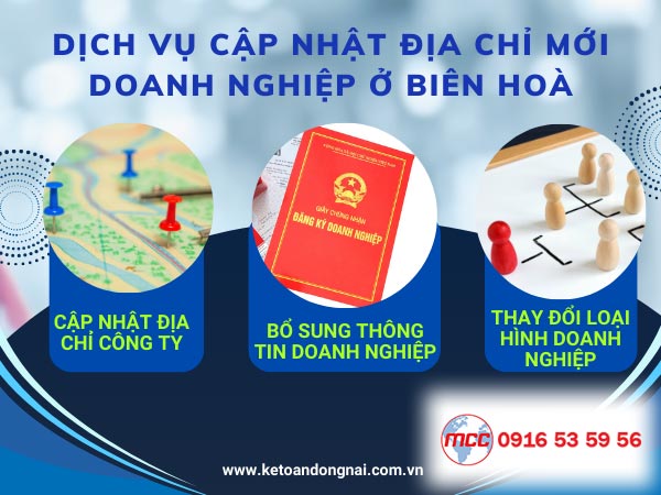  Dịch vụ cập nhật địa chỉ mới doanh nghiệp ở Biên Hòa