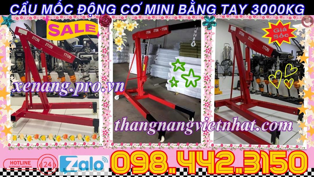 Cẩu thủy lực mini bằng tay 3 tấn