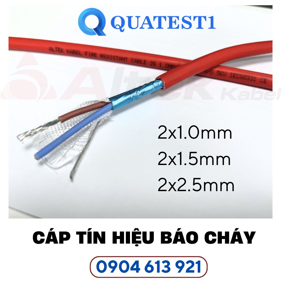 Cáp tín hiệu chống cháy chống nhiễu SCC 2x1.5mm2/ 2x2.5mm2 