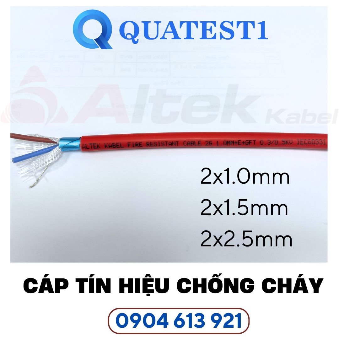 Cáp tín hiệu chống cháy chống nhiễu SCC 2x1.5mm2/ 2x2.5mm2 