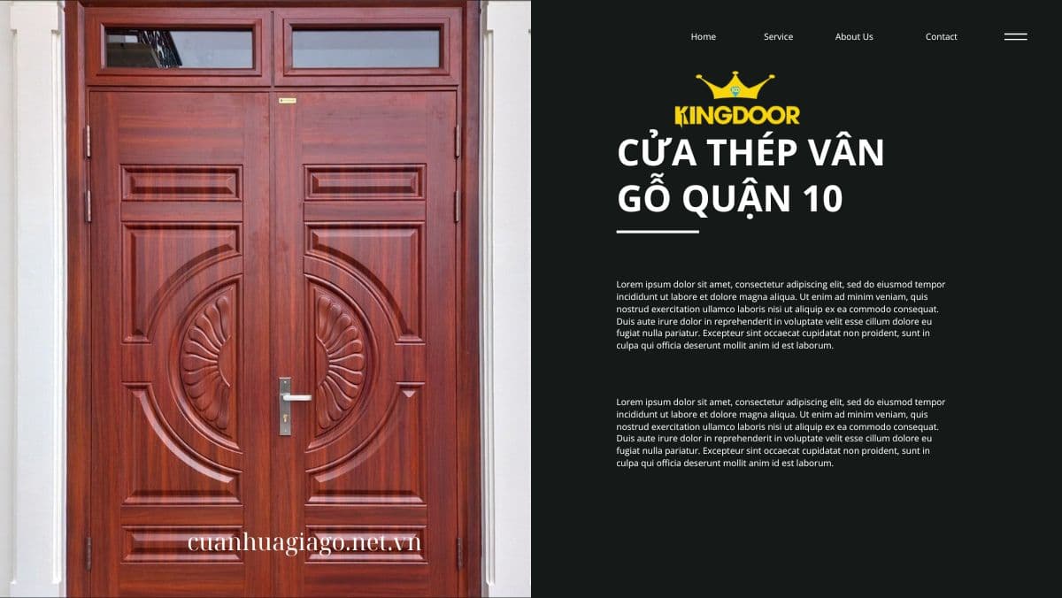 Cửa thép vân gỗ tại quận 10