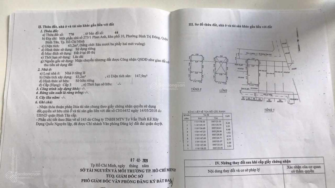 Bán nhà 3 lầu và kho sản xuất đường Phan Anh 321m2 giá 22,5 tỷ đã