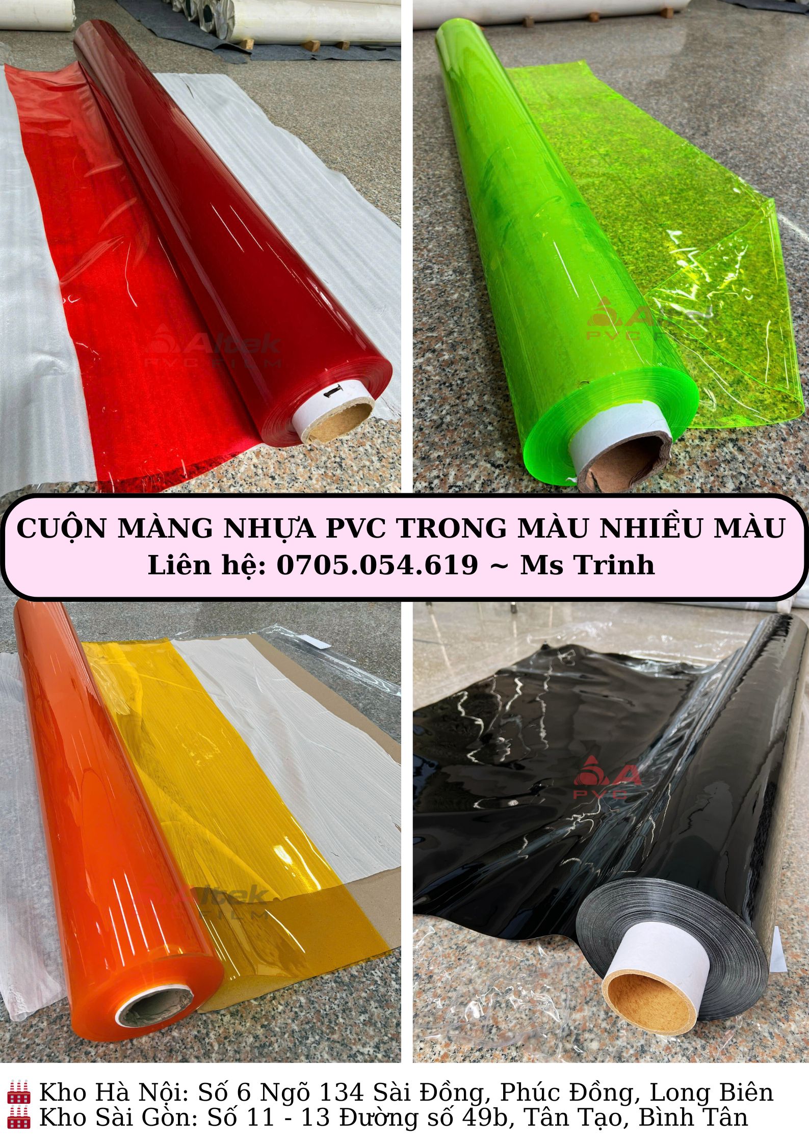 Màng nhựa pvc trắng đục trong mờ giá sỉ tận kho